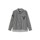 VIBE BLACK STRIPE LOGO BLOUSE