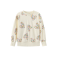 VALEN VEE CREAM LOVE HEART PRINT SWEATSHIRT