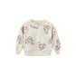 VALEN VEE CREAM LOVE HEART SWEASHIRT SET