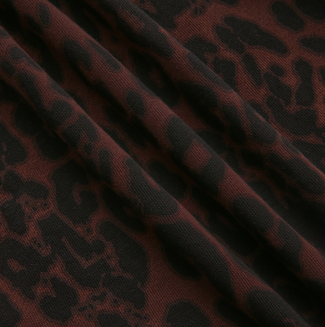 CREATIVE GENIUS BROWN LEOPARD SWEATSHIRT SKIRT