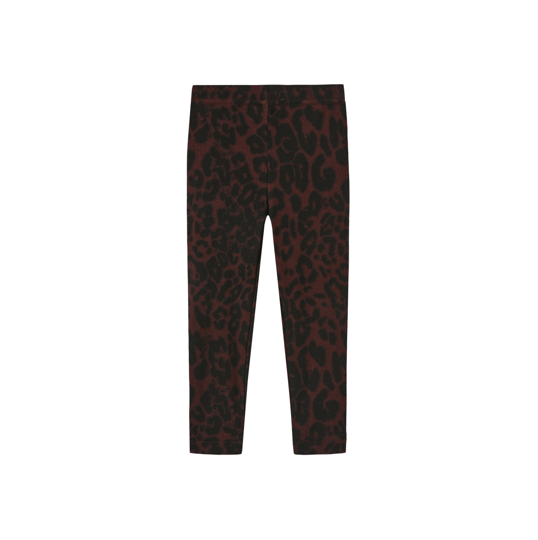 CREATIVE GENIUS BROWN LEOPARD PRINT SWEATSHIRT SET