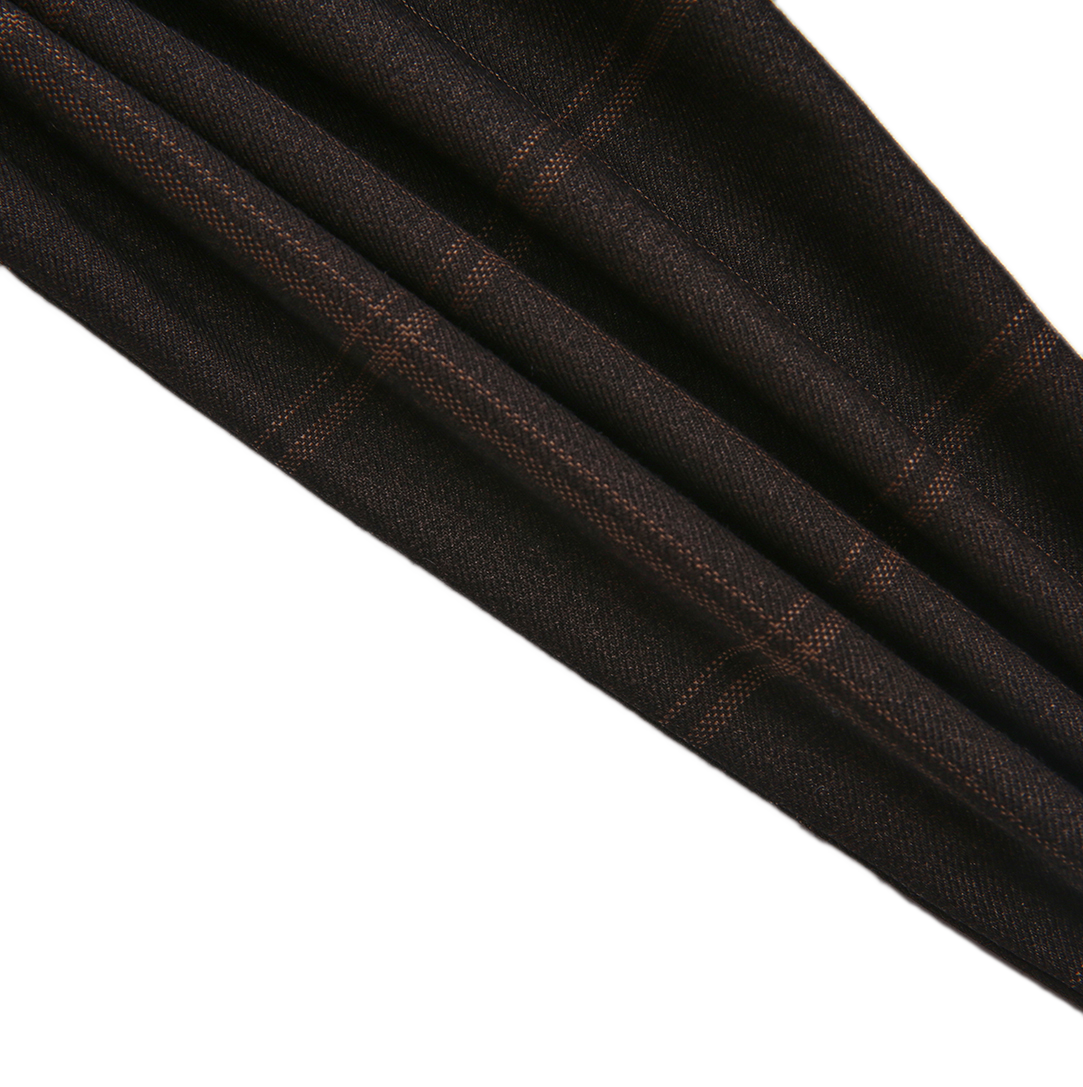 HARPER JAMES DARK BROWN PLAID PANTS