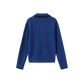 VIBE BLUE KNIT COLLARED CREST SWEATER