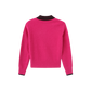 VIBE PINK KNIT COLLARED CREST SWEATER