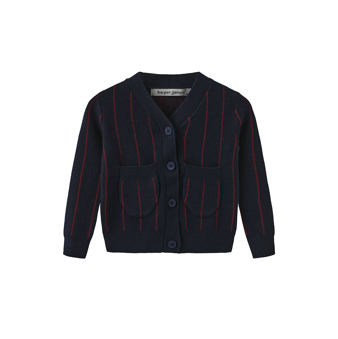 HARPER JAMES NAVY PINSTRIPE KNIT SET