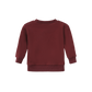 PHIL AND PHOEBE BURGUNDY SHERPA BOW BEAR PATCH SWEATSHIRT SET