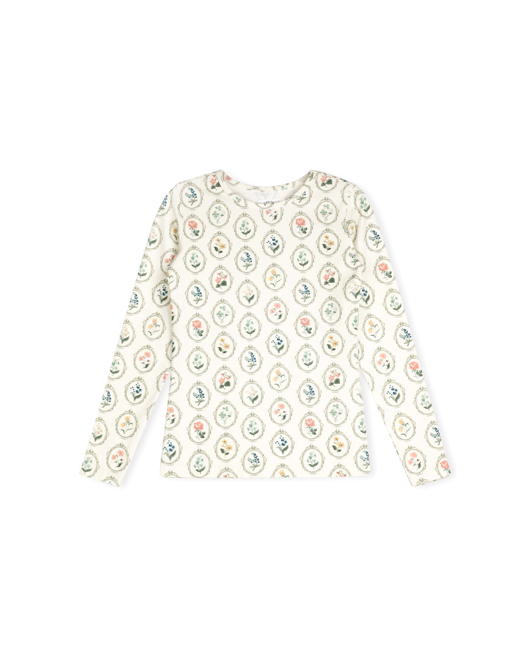 ONE CHILD CREAM FLORAL PATCH TOP