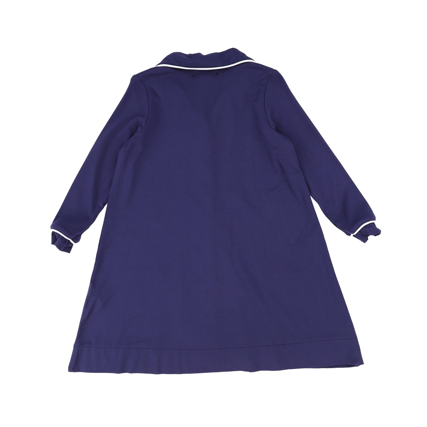 BAMBOO NAVY MODAL PIPED NIGHTGOWN [Final Sale]