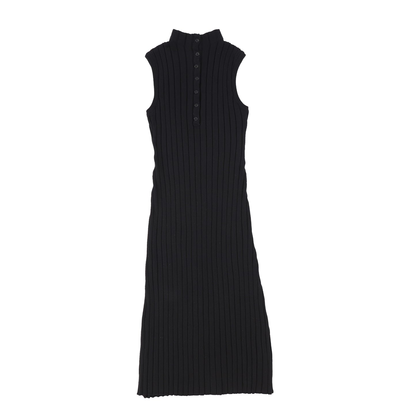 BAMBOO BLACK CHUNKY RIBBED KNIT MAXI JUMPER [Final Sale]