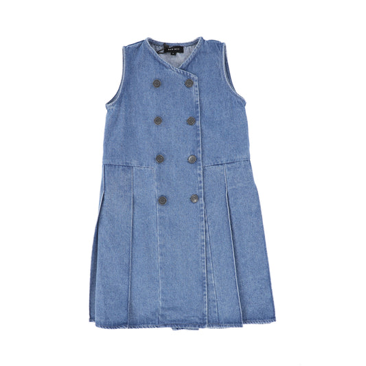 BAMBOO BLUE DENIM DOUBLE BREASTED JUMPER [Final Sale]
