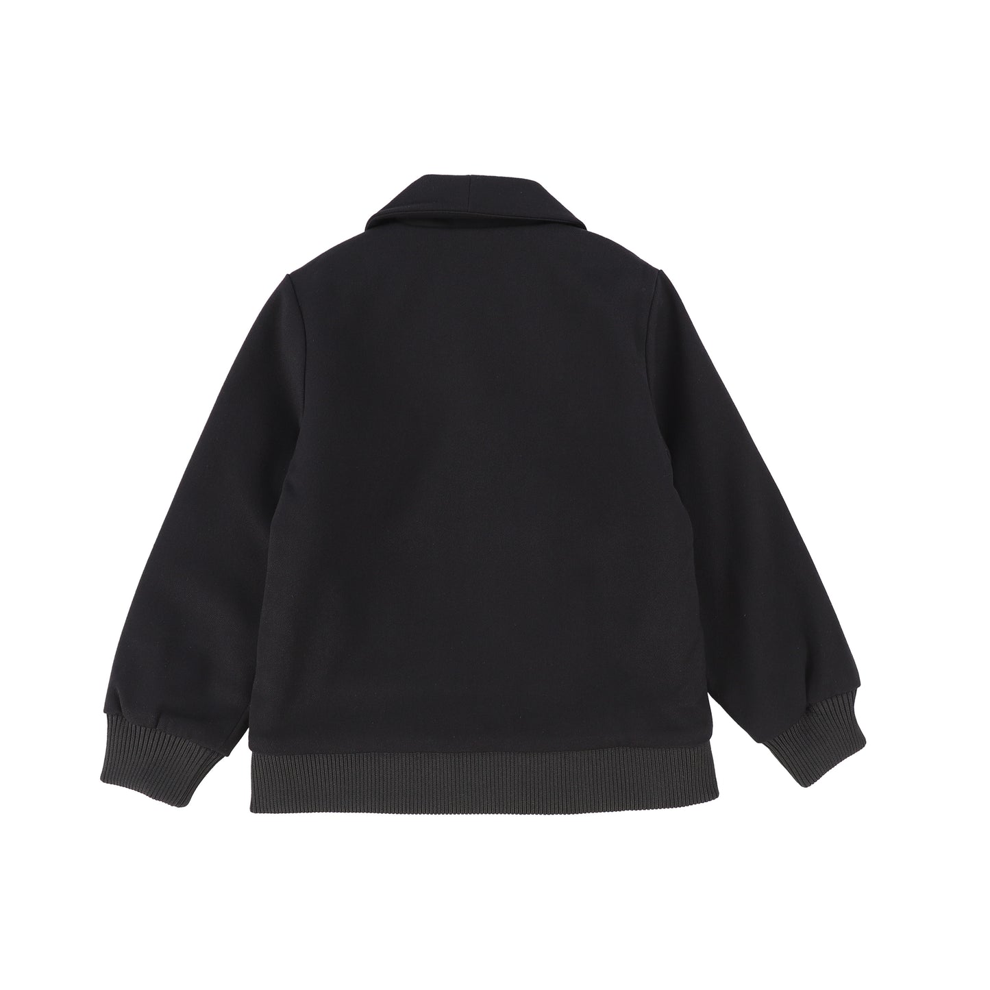 BAMBOO BLACK WOOL AND SHERPA DOUBLE BREASTED JACKET [Final Sale]