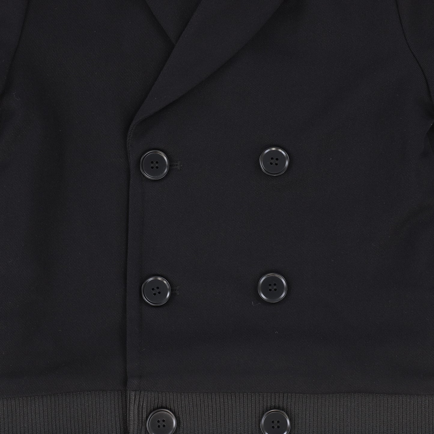 BAMBOO BLACK WOOL AND SHERPA DOUBLE BREASTED JACKET [Final Sale]
