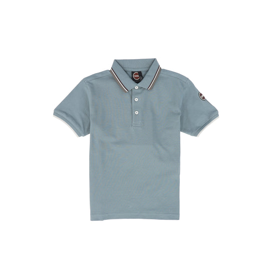 COLMAR DUSTY BLUE STRIPE TRIM POLO T-SHIRT