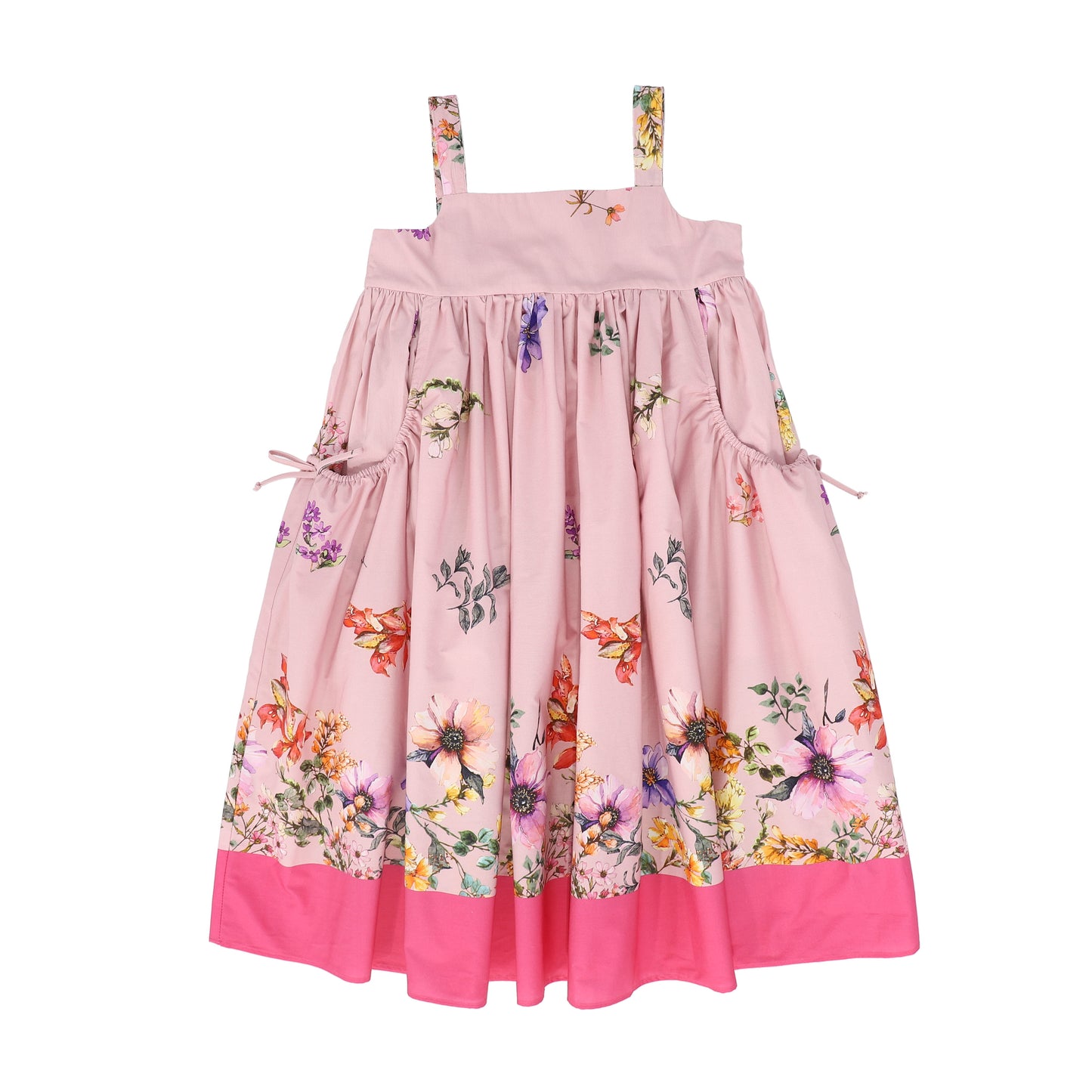 CHRISTINA ROHDE LIGHT PINK FLORAL GATHERED JUMPER [FINAL SALE]