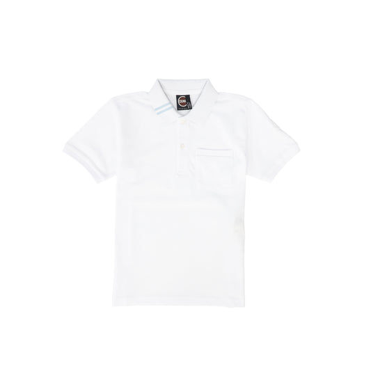COLMAR WHITE CONTRAST COLLAR POCKET POLO T-SHIRT
