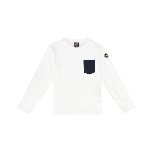 COLMAR WHITE/NAVY POCKET T-SHIRT