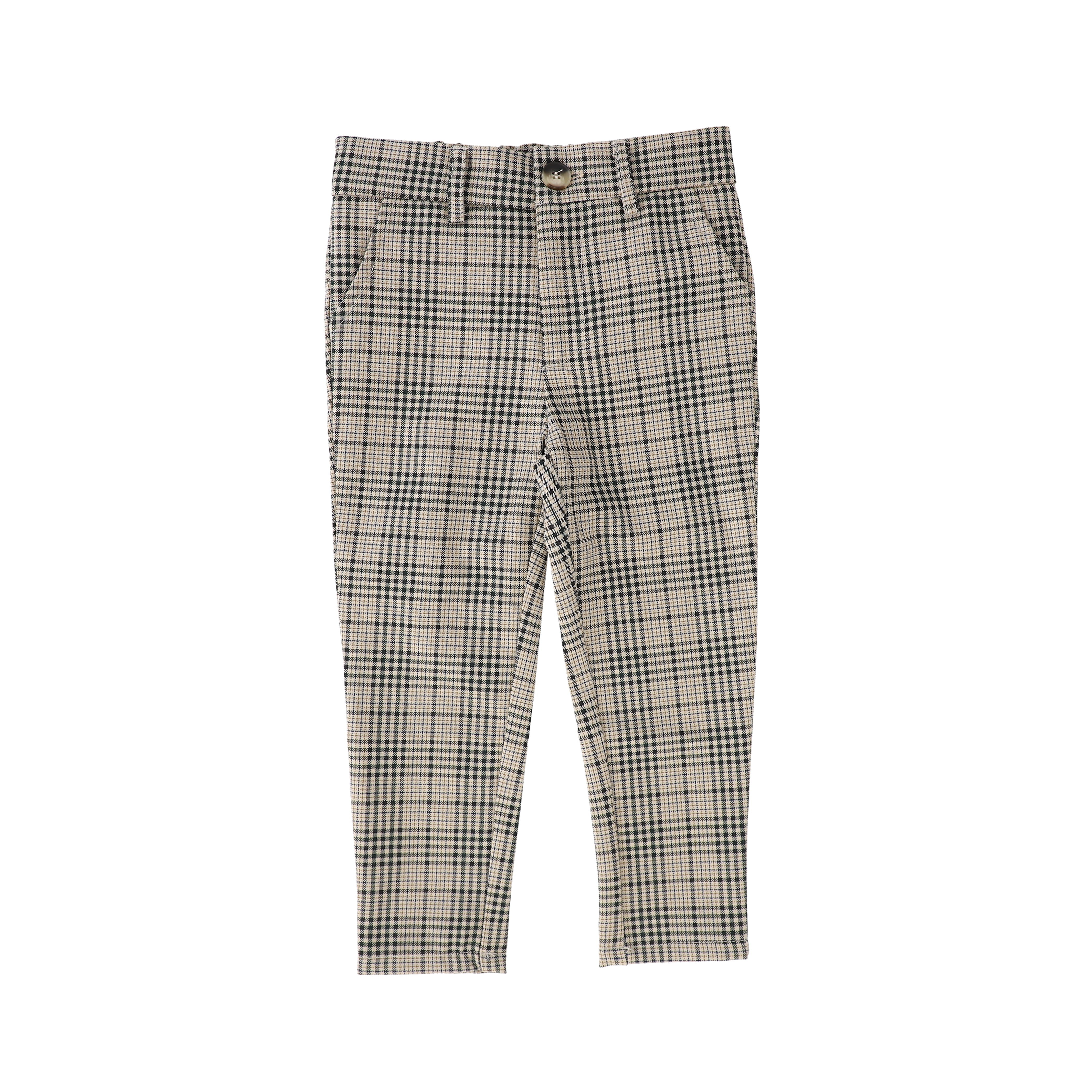Mini Boden Kids' Pleated Smart Trouser Blue / Green Check Boys Boden |  ModeSens