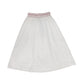 BACE COLLECTION WHITE SMOCKED STICHED DETAIL SKIRT