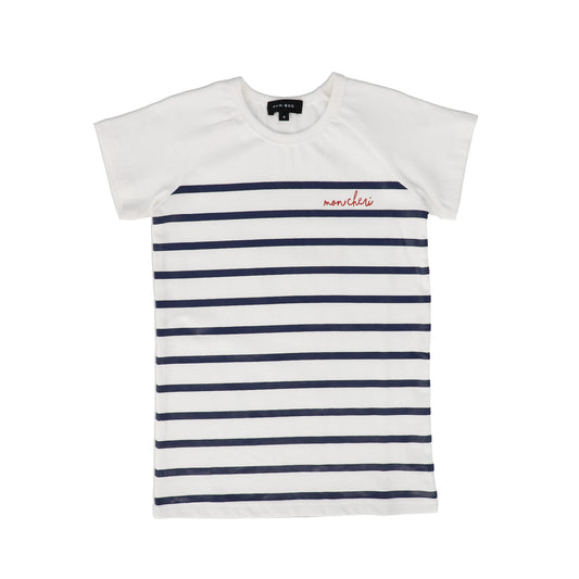 BAMBOO WHITE STRIPED SS TEE