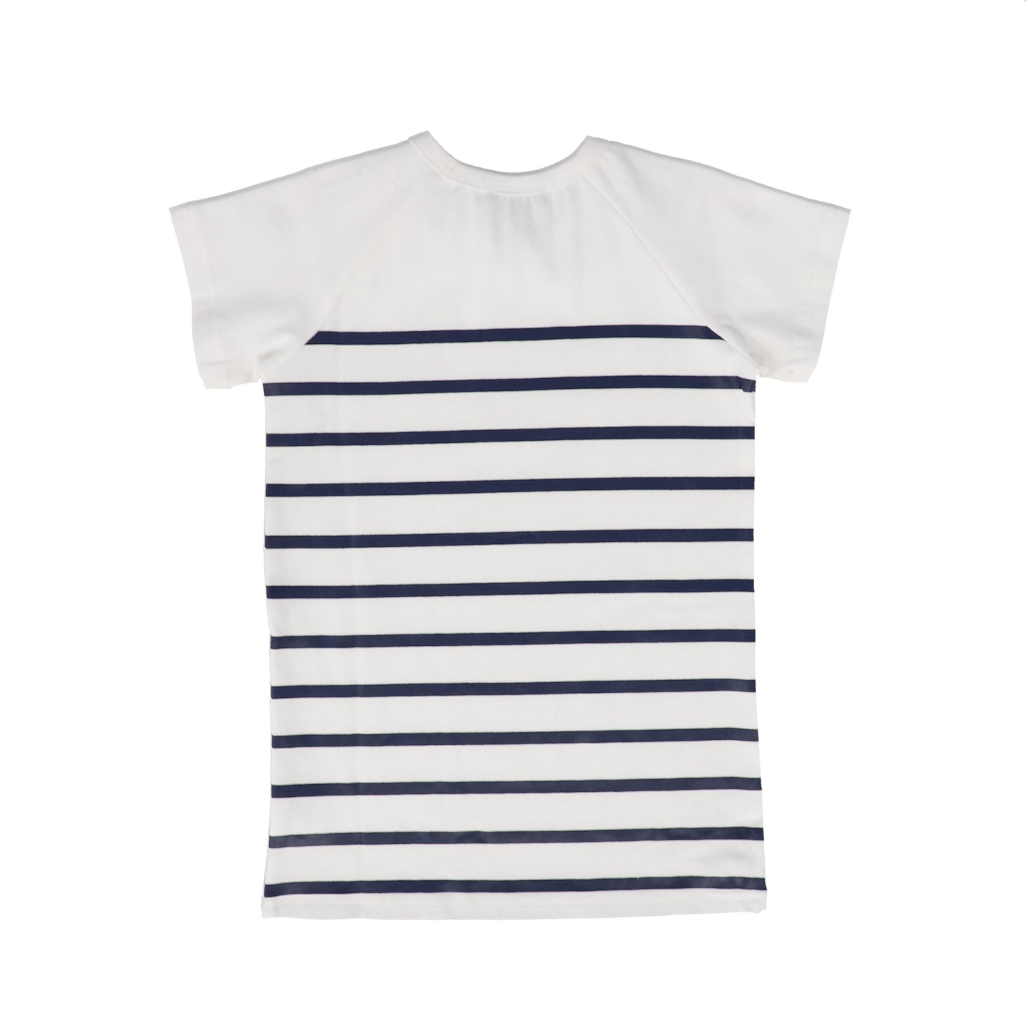 BAMBOO WHITE STRIPED SS TEE