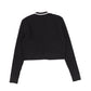 BACE COLLECTION BLACK CABLE KNIT WHITE TRIM CARDIGAN