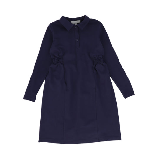 BACE COLLECTION NAVY PIQUE VARSITY DRESS