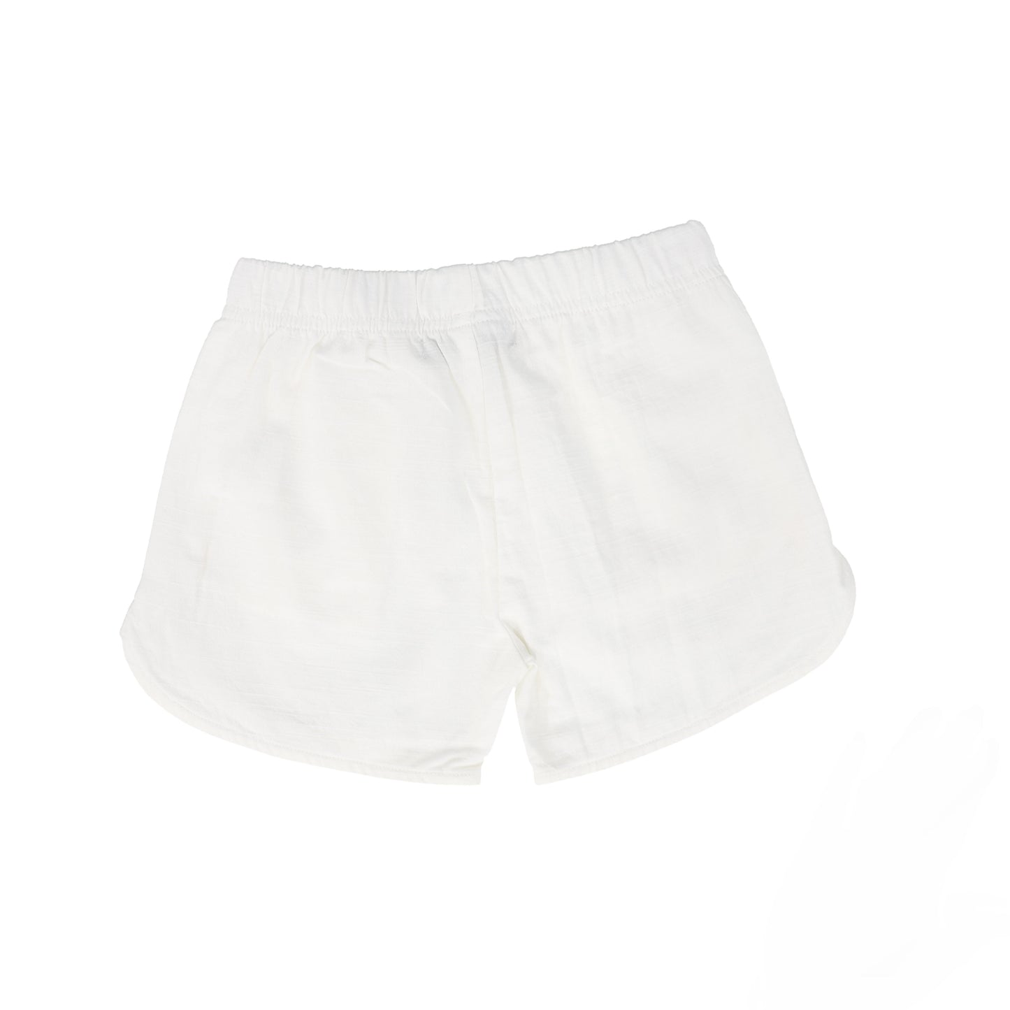 BACE COLLECTION WHITE LINEN SHORTS