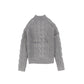 BAMBOO LIGHT GREY BRAIDED KNIT SWEATER [FINAL SALE]