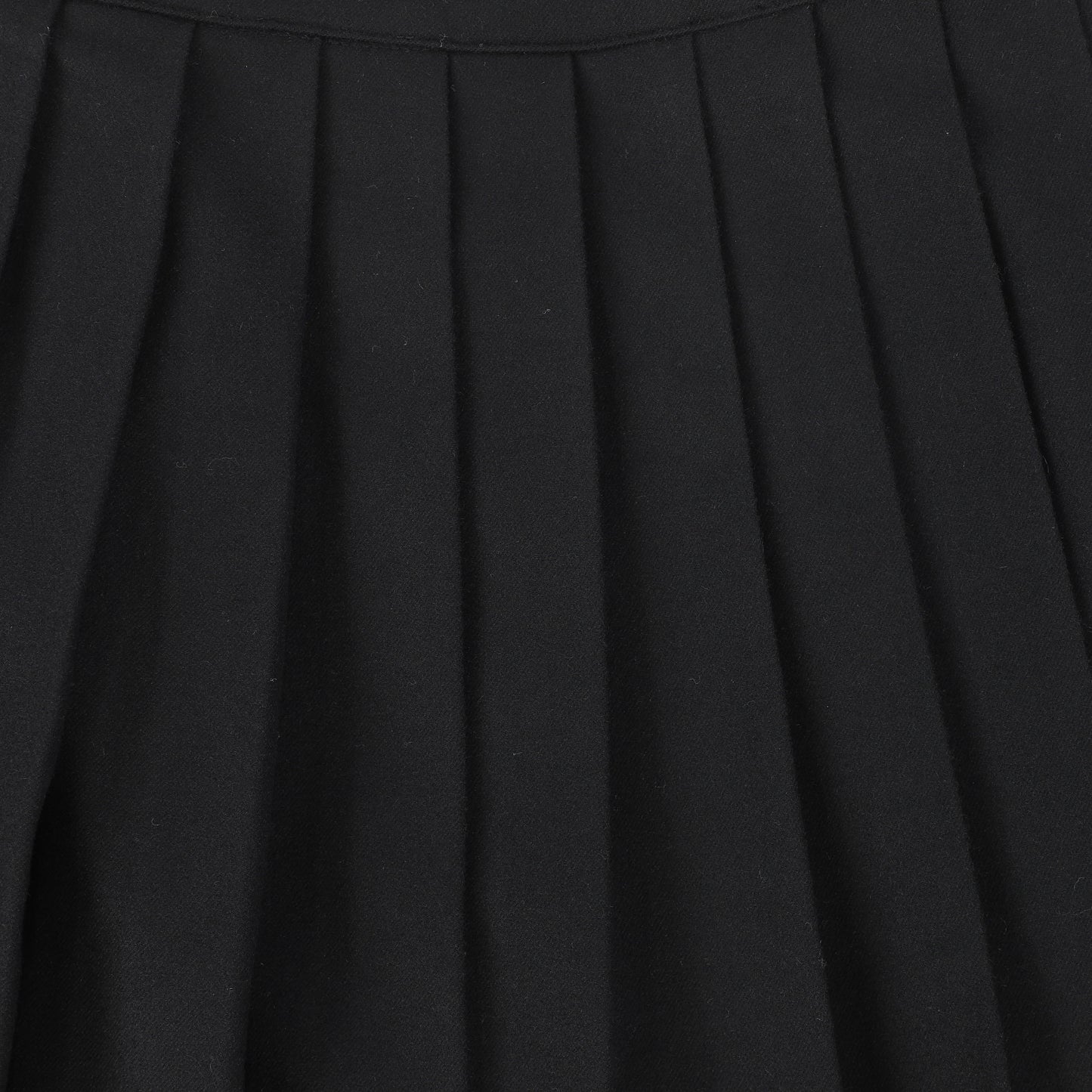 Bamboo Black Wool Pleated Skirt And Jacket Set [FINAL SALE]