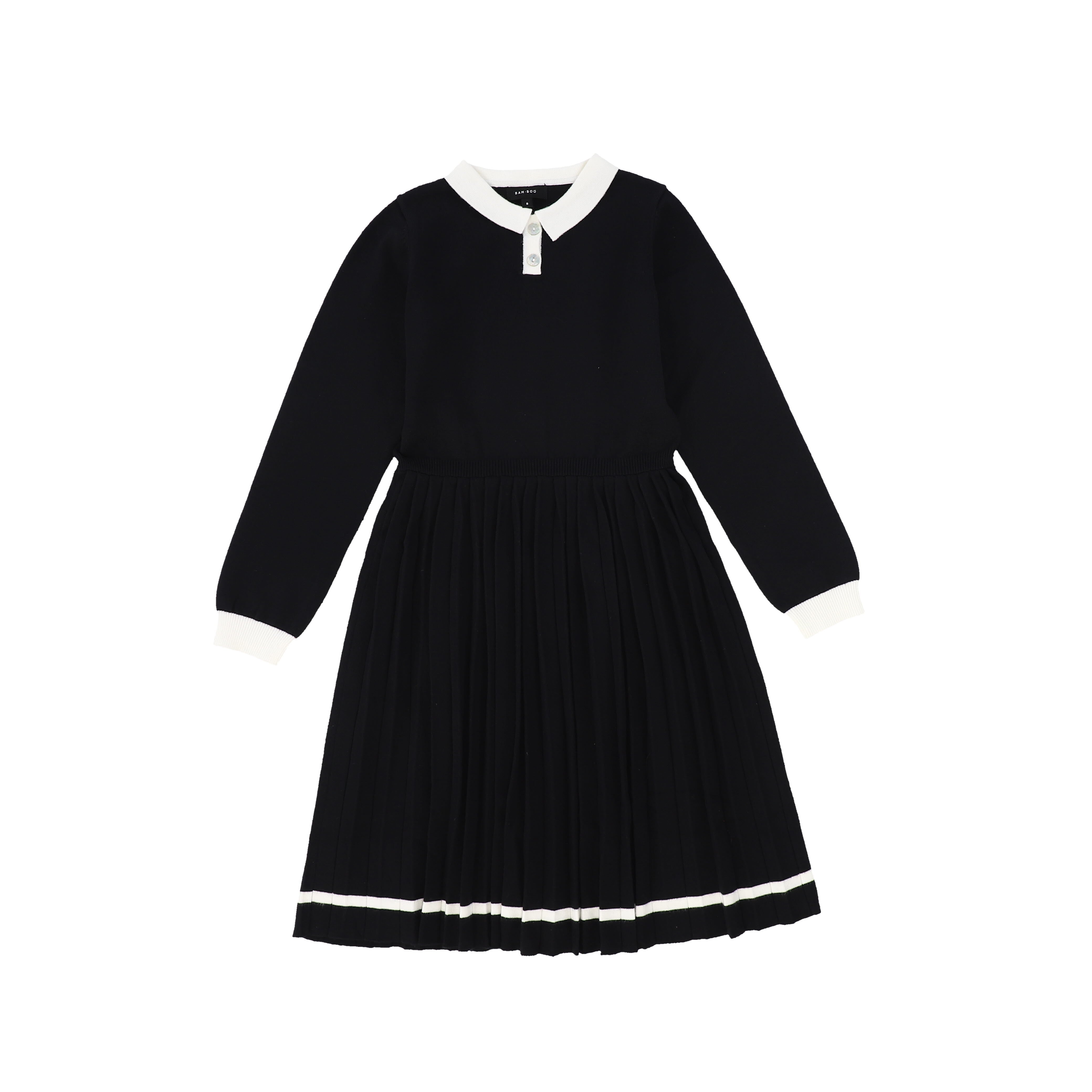 Kids black dress white collar best sale