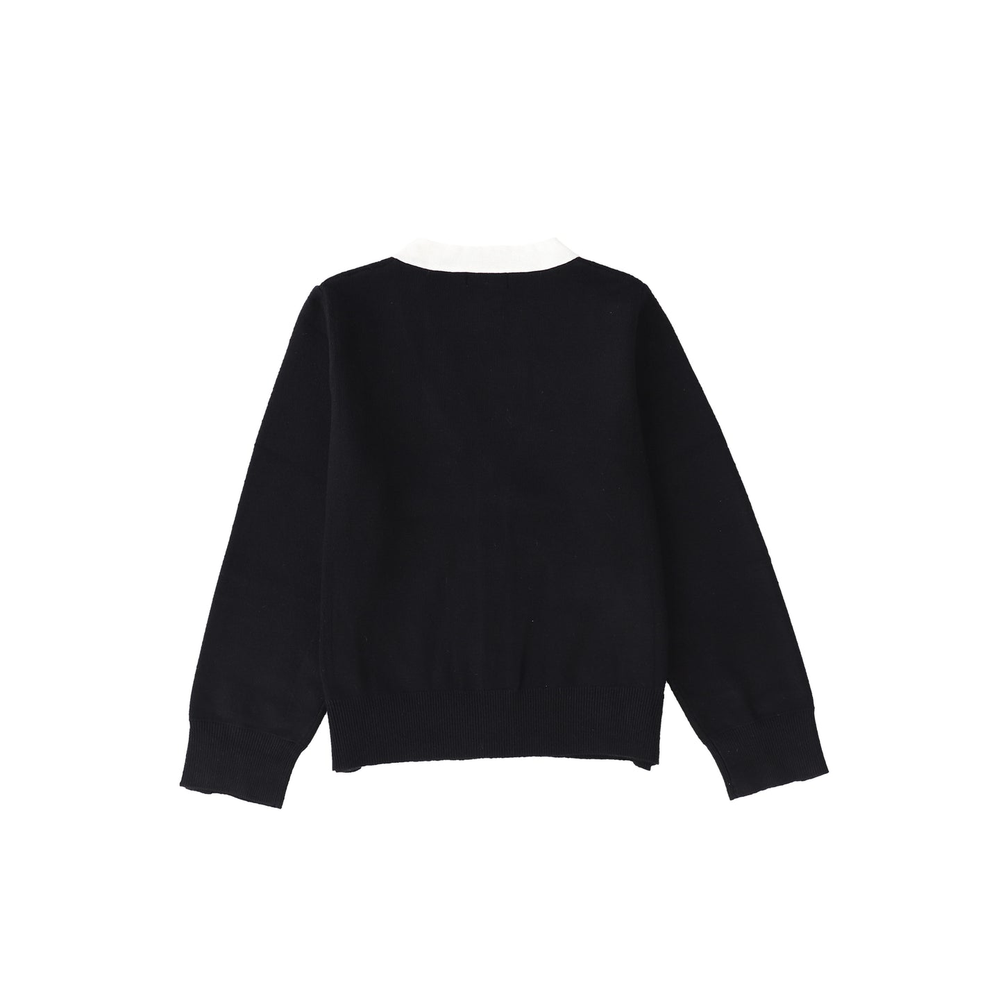 Bamboo Black Contrast Trim Cardigan [FINAL SALE]