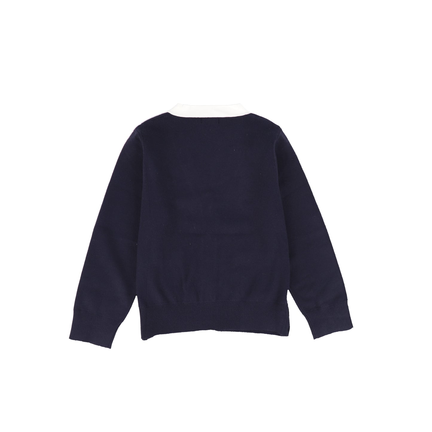 Bamboo Navy Contrast Trim Cardigan [FINAL SALE]