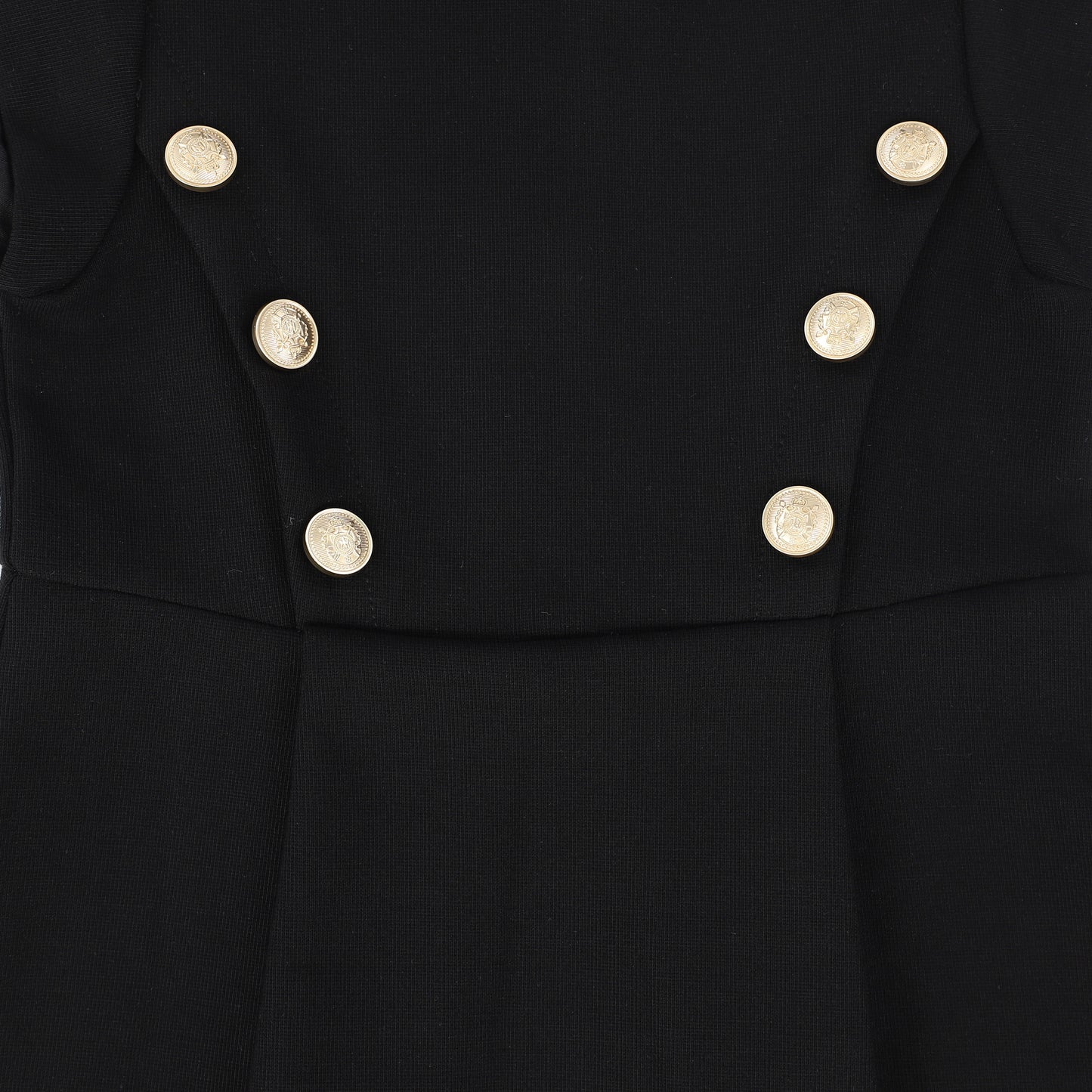 Bace Collection Black Gold Button Box Pleat Dress [FINAL SALE]