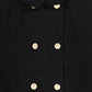 Le Bourdon Black  Double Breasted Collar Coat [FINAL SALE]