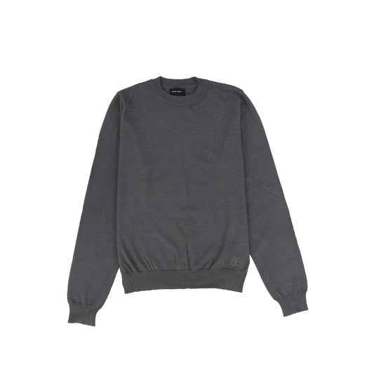 BAMBOO CHARCOAL KNIT EMBLEM SWEATER [FINAL SALE]