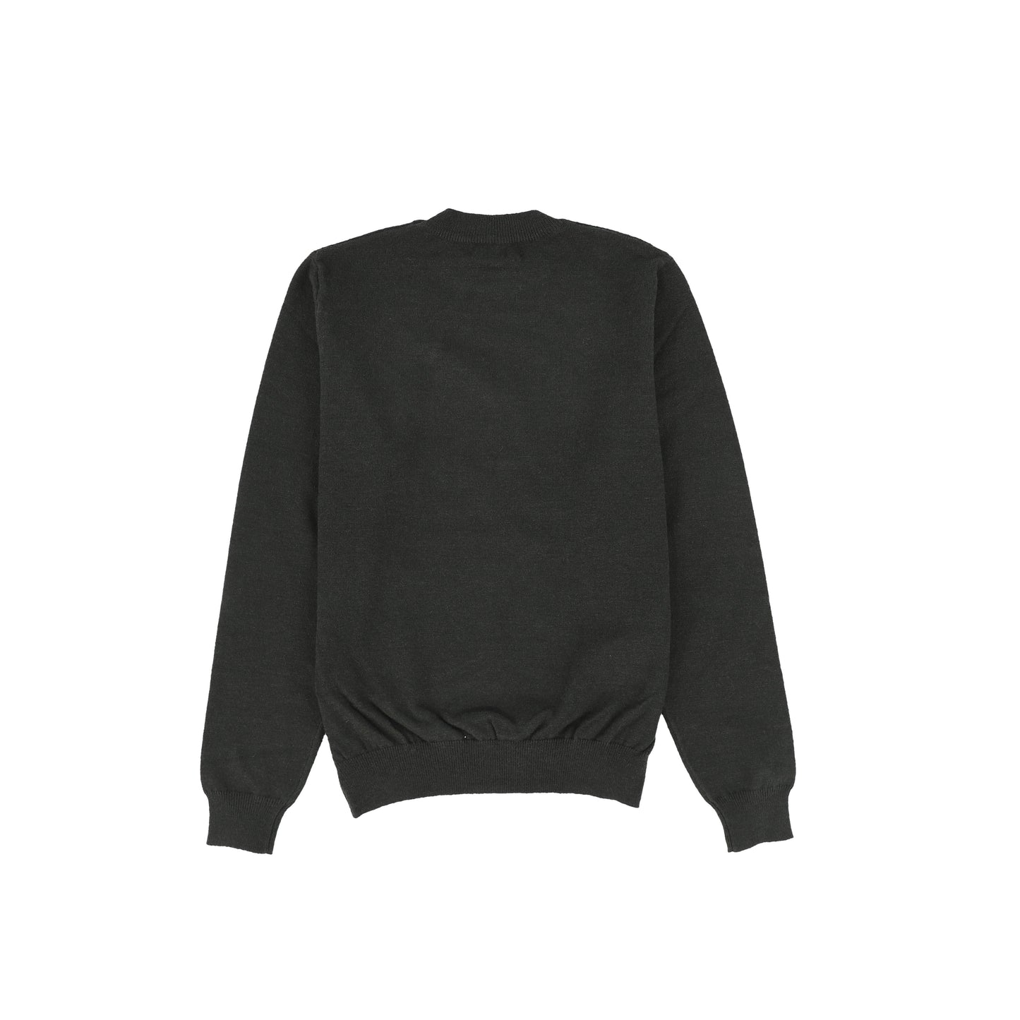 Bamboo Hunter Green Knit Emblem Crew Neck Sweater [FINAL SALE]