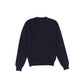 Bamboo Navy Knit Emblem Crew Neck Sweater [FINAL SALE]