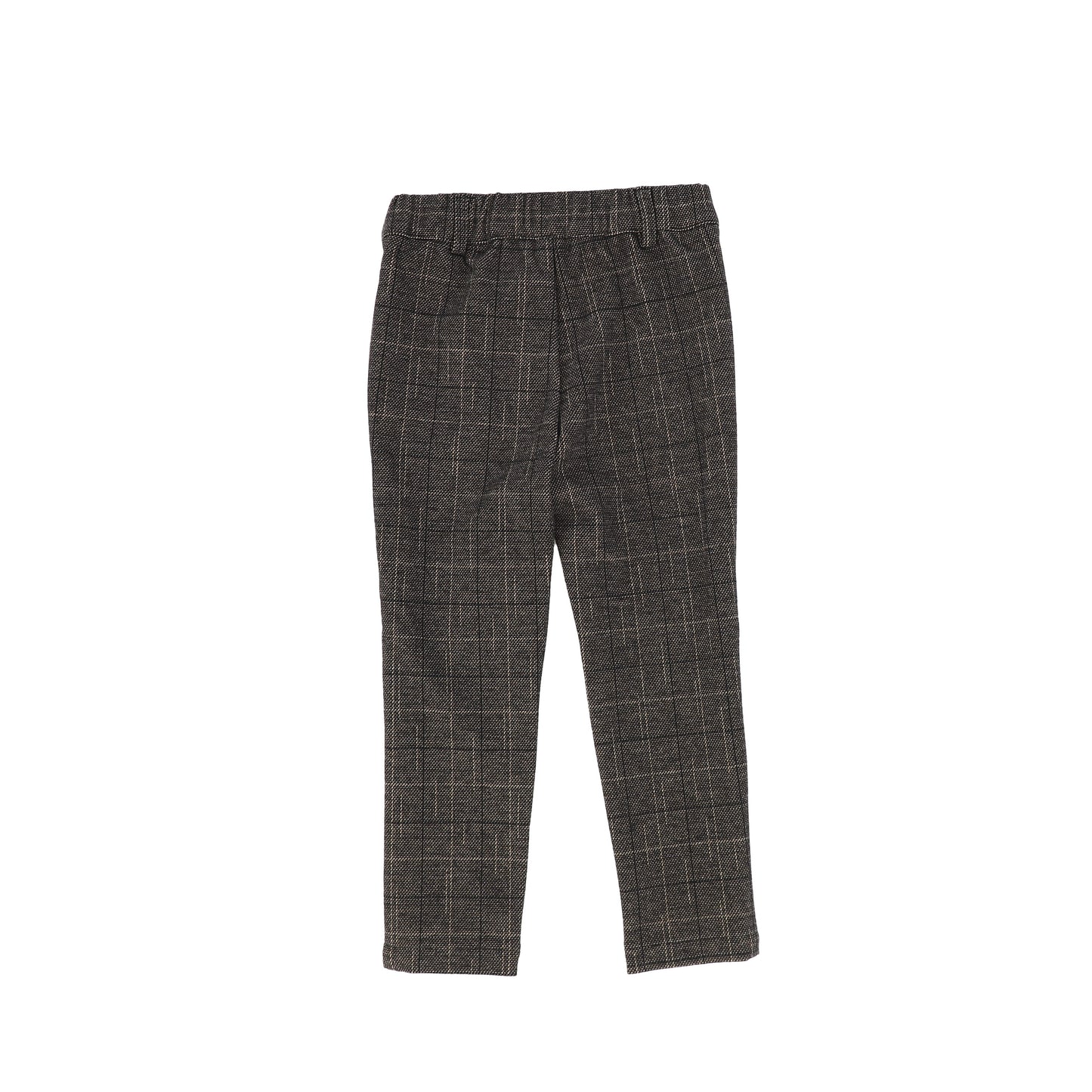 Le Bourdon Plaid Wool Pleat Fitted Pant