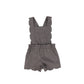 Bace Collection Charcoal Wool Scallop Overalls