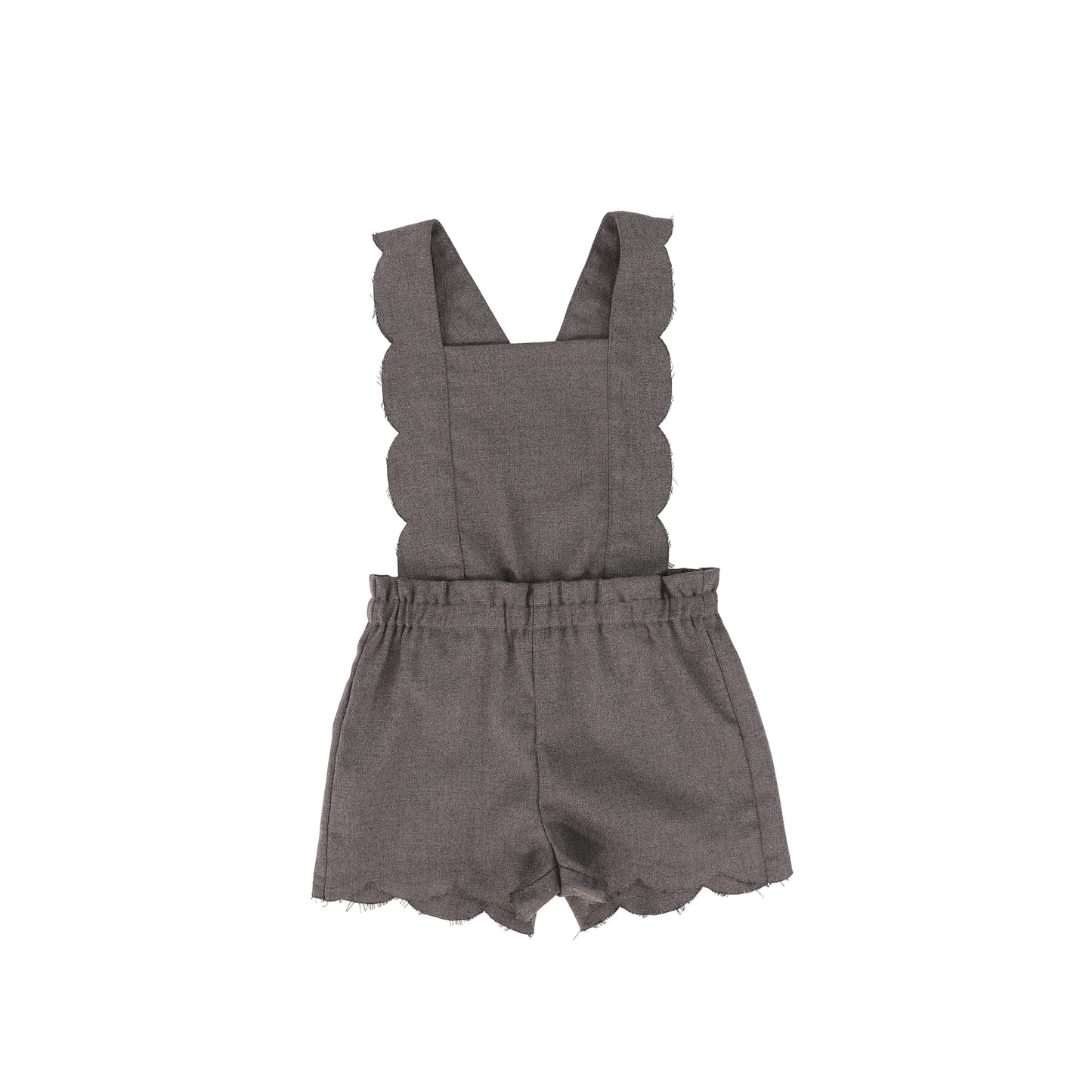 Bace Collection Charcoal Wool Scallop Overalls [FINAL SALE]