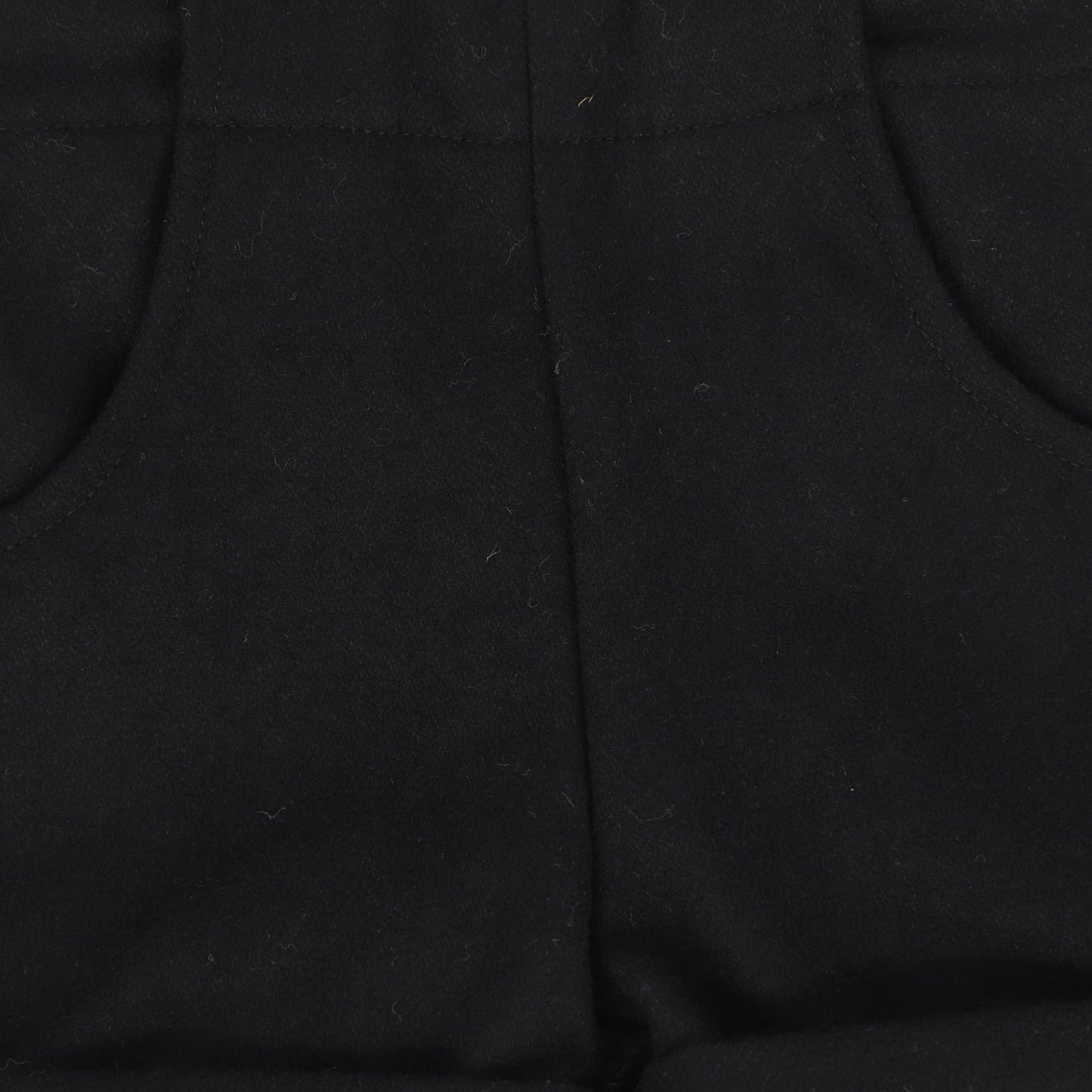 Bamboo Black Wool Button Suspender Shorts [FINAL SALE]