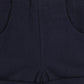 Bamboo Navy Wool Button Suspender Shorts [FINAL SALE]