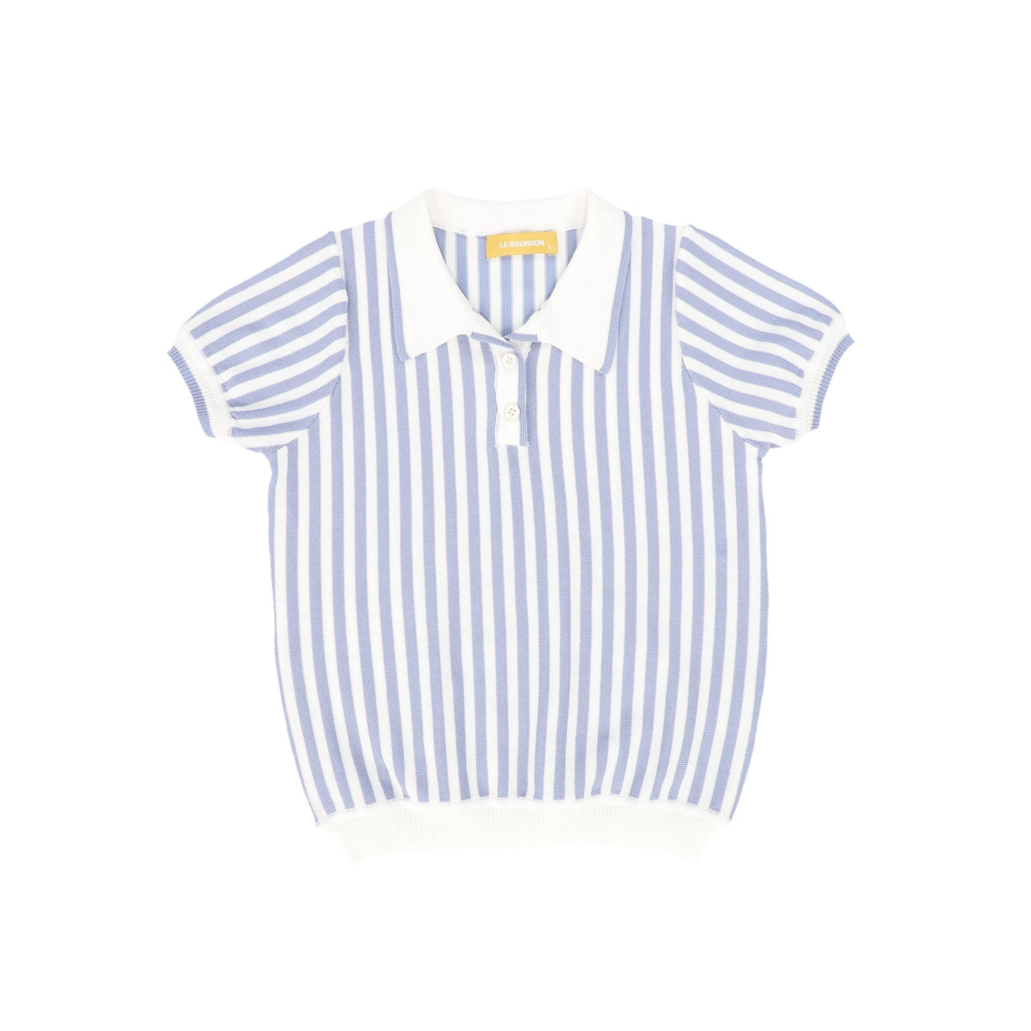 LE BOURDON LIGHT BLUE STRIPED COLLAR SWEATER