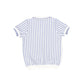 LE BOURDON LIGHT BLUE STRIPED COLLAR SWEATER