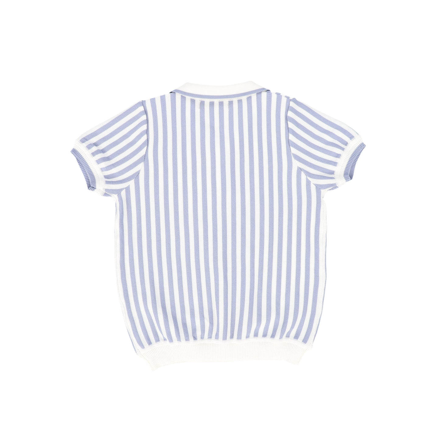 LE BOURDON LIGHT BLUE STRIPED COLLAR SWEATER