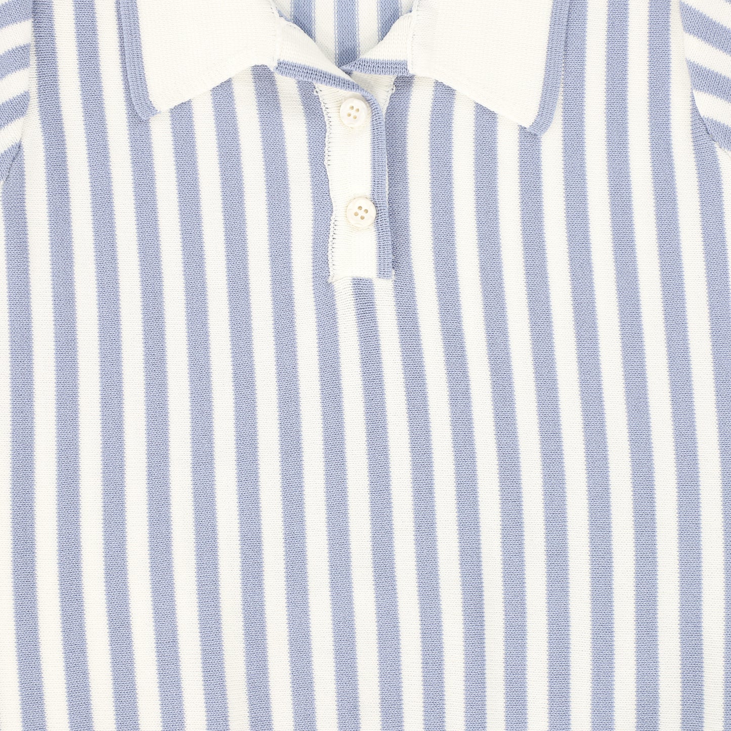 LE BOURDON LIGHT BLUE STRIPED COLLAR SWEATER