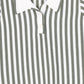 LE BOURDON SAGE GREEN STRIPED COLLAR SWEATER