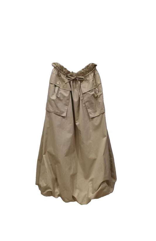 VALENTINA BLACK MIDI PARACHUTE POCKET SKIRT