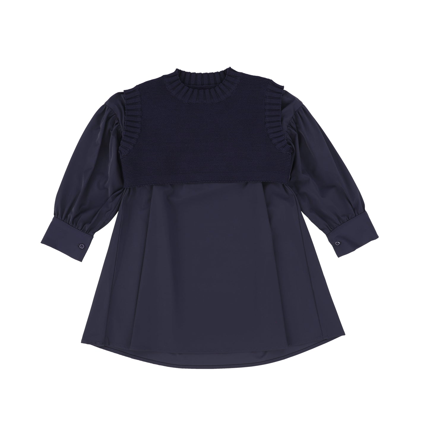 PAPILLON NAVY SWEATER OVERLAY DRESS