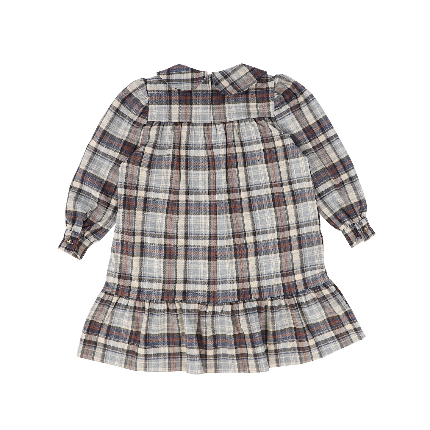 ONE CHILD NAVY GREY PLAID PETER PAN COLLAR DRESS [Final Sale]